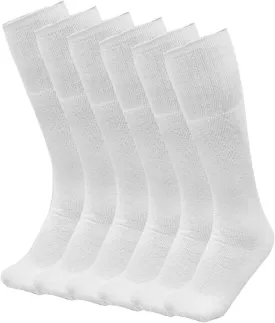 6 Pairs Men's Athletic Sport Tube Socks 10-15 Over the Calf - Big & Tall