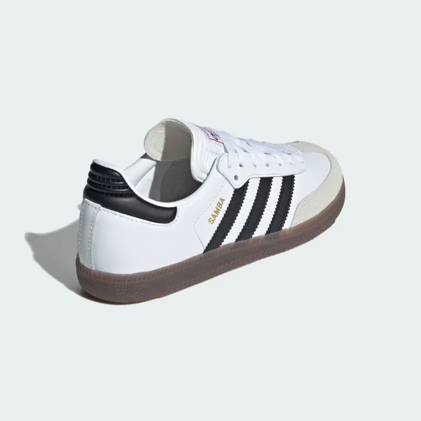 adidas SAMBA Indoor Soccer Shoes | Cloud White-Core Black | Kid's Unisex