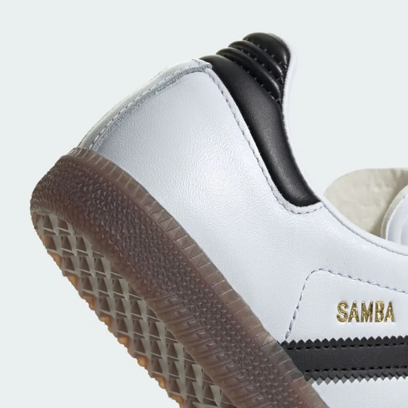 adidas SAMBA Indoor Soccer Shoes | Cloud White-Core Black | Kid's Unisex