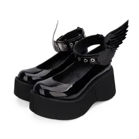 Angel Wing Platform Shoes: Wings on your feet and chunky soles for a unique look