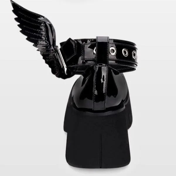 Angel Wing Platform Shoes: Wings on your feet and chunky soles for a unique look
