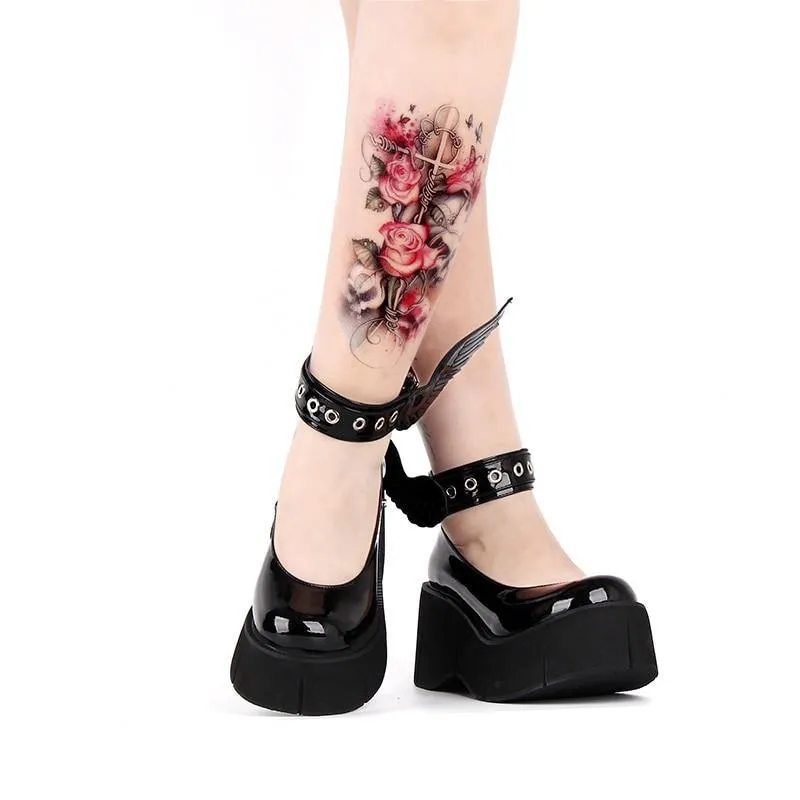 Angel Wing Platform Shoes: Wings on your feet and chunky soles for a unique look