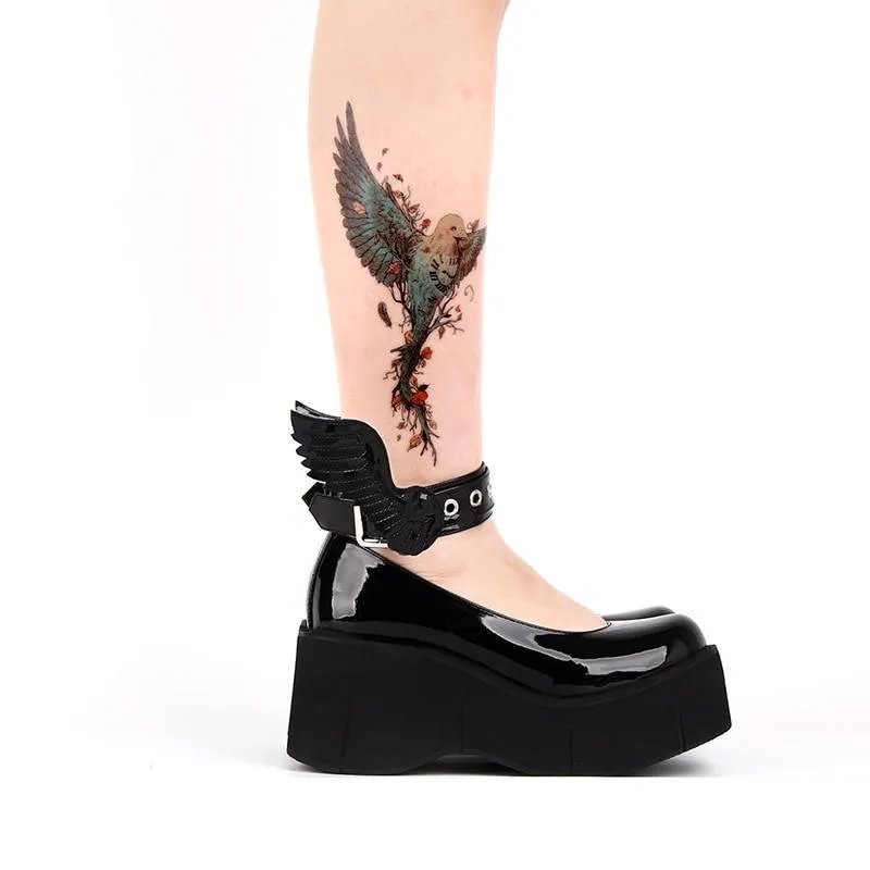 Angel Wing Platform Shoes: Wings on your feet and chunky soles for a unique look