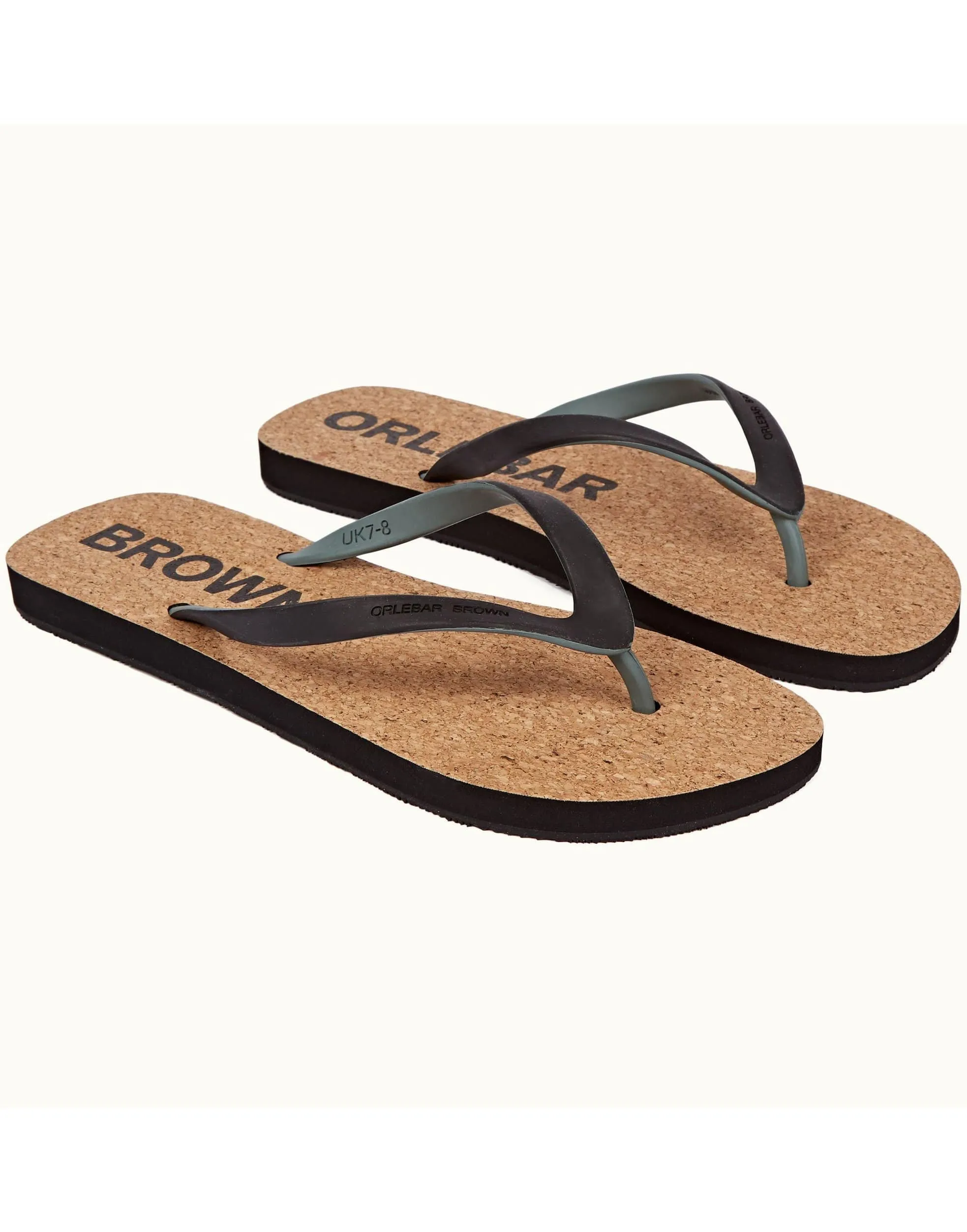 Black and Sage Flip Flops