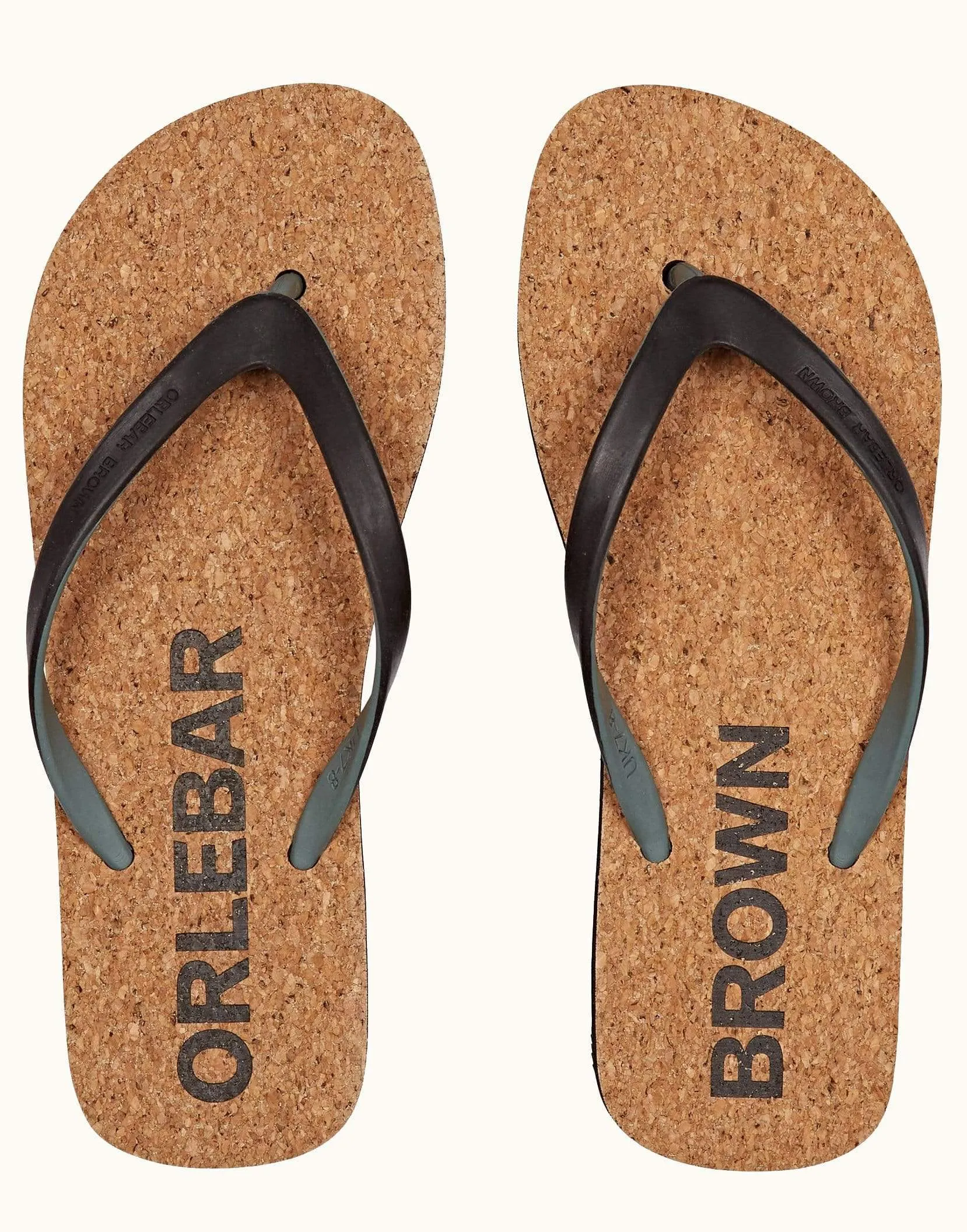 Black and Sage Flip Flops