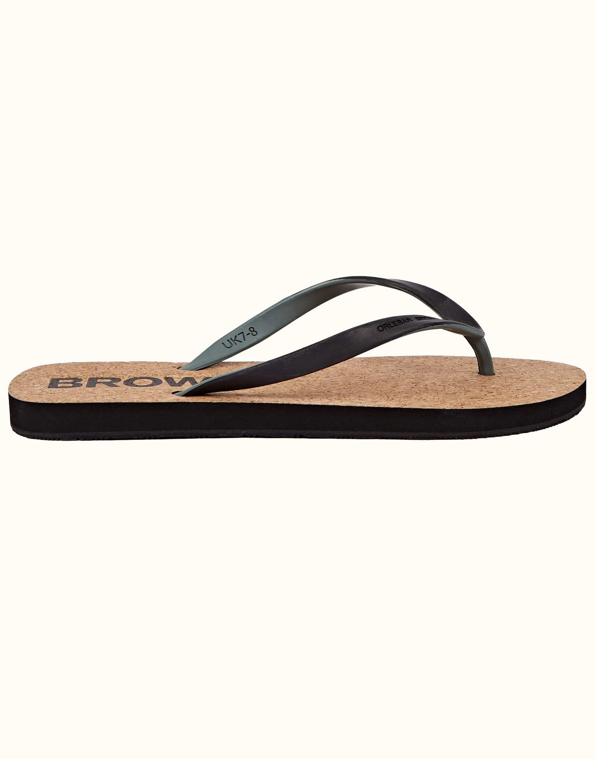 Black and Sage Flip Flops