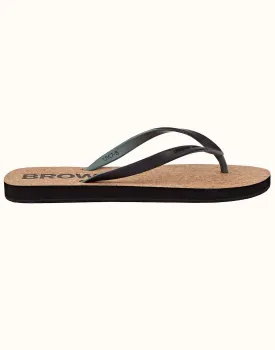 Black and Sage Flip Flops