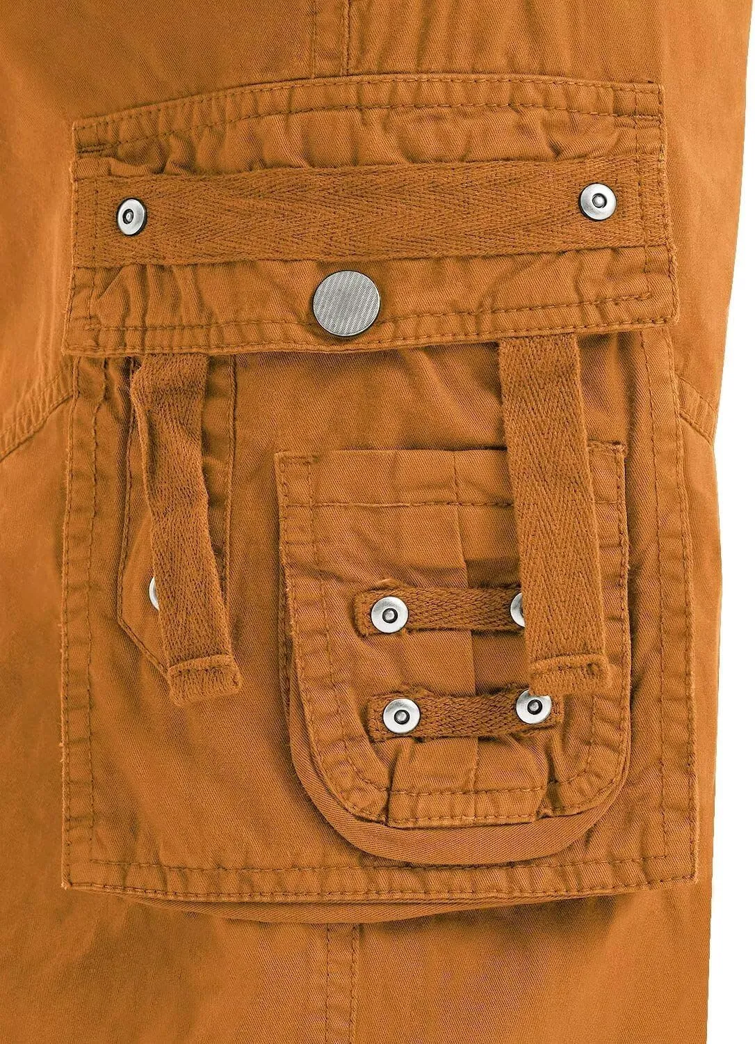 Cargo Shorts for Men Casual 3/4 Capri Pants with Pockets Long Below Knee Length Loose Fit Hiking Work