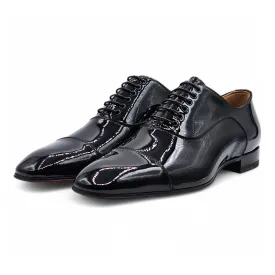 Christian Louboutin Greggo Oxford Tuxedo Shoes - Patent Leather - Black EU 40 / US 7