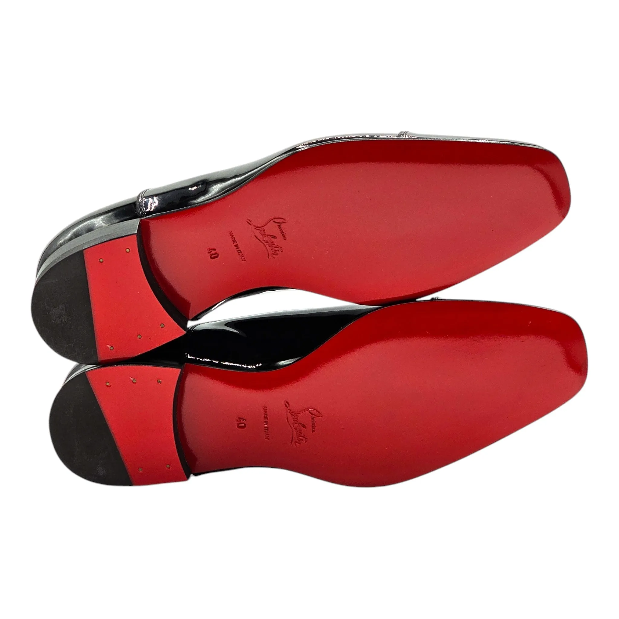 Christian Louboutin Greggo Oxford Tuxedo Shoes - Patent Leather - Black EU 40 / US 7