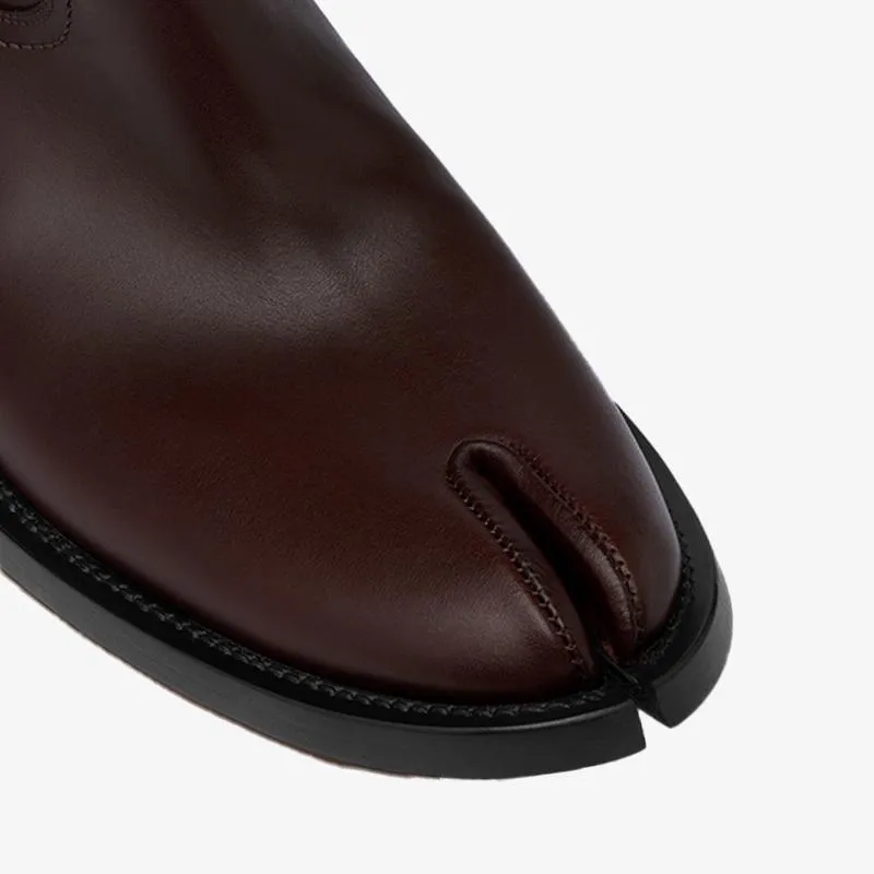 Classic Almond Toe Calf Leather Boots