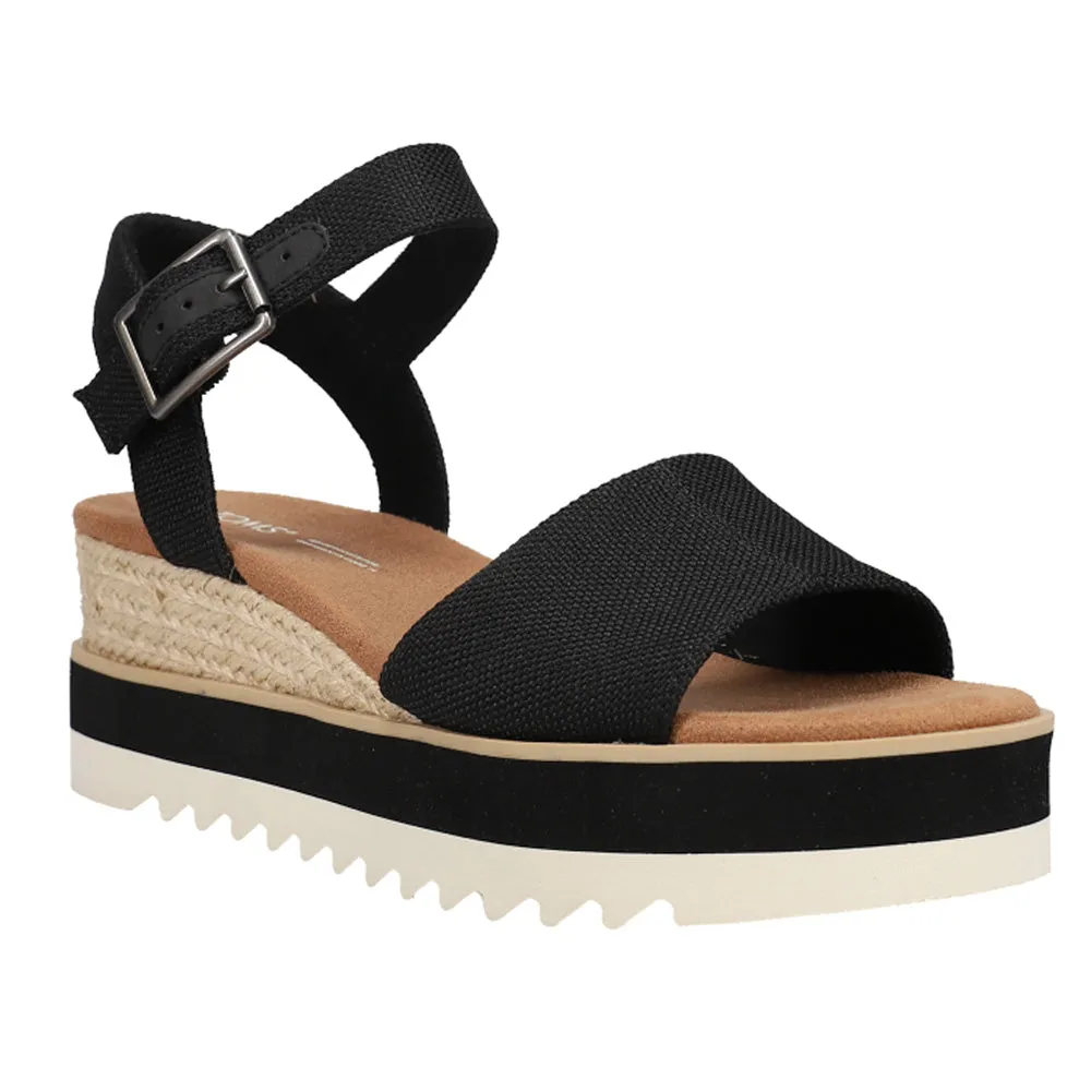 Diana Canvas Platform Espadrille Wedge Sandals