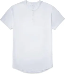 Drop-Cut Henley Shirts for Men, 3-Button Closure, Short Sleeve, Casual T-Shirt, Soft & Breathable, Wrinkle Resistant