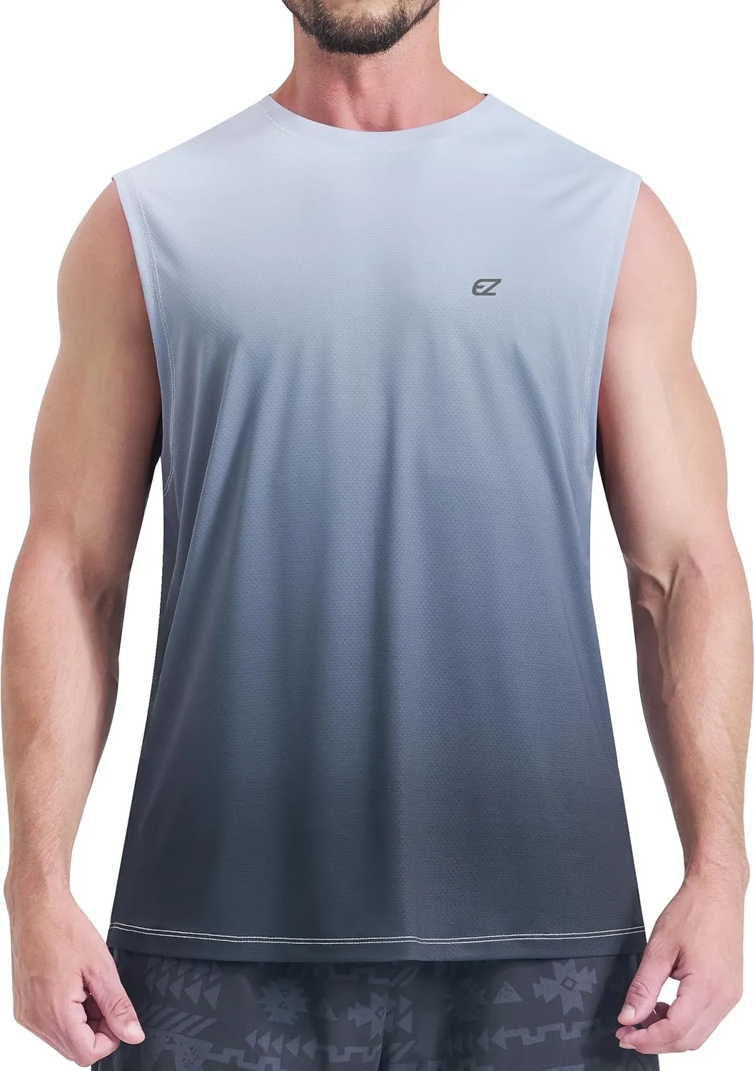 EZRUN Men's Sleeveless Shirt Quick Dry Workout Swim Shirt Gym Muscle Athletic Beach Tank Top Big and Tall