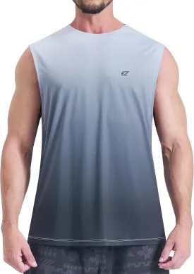 EZRUN Men's Sleeveless Shirt Quick Dry Workout Swim Shirt Gym Muscle Athletic Beach Tank Top Big and Tall