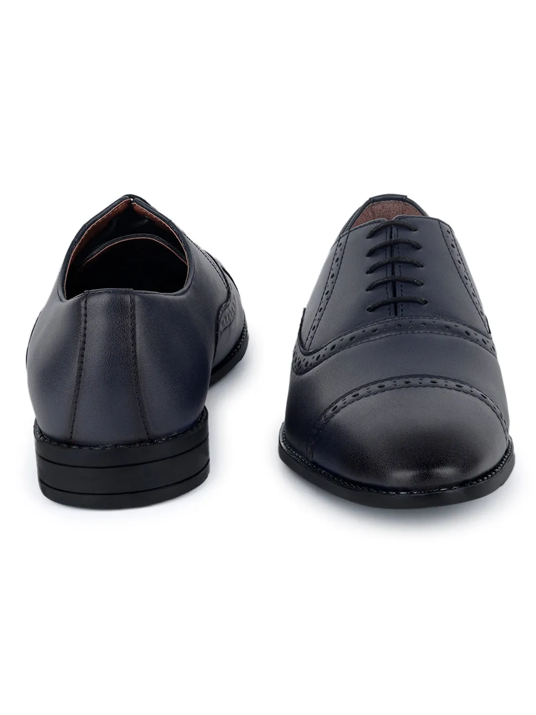 Federal Blue Oxford Style Comfortable Formal Laceup Shoes