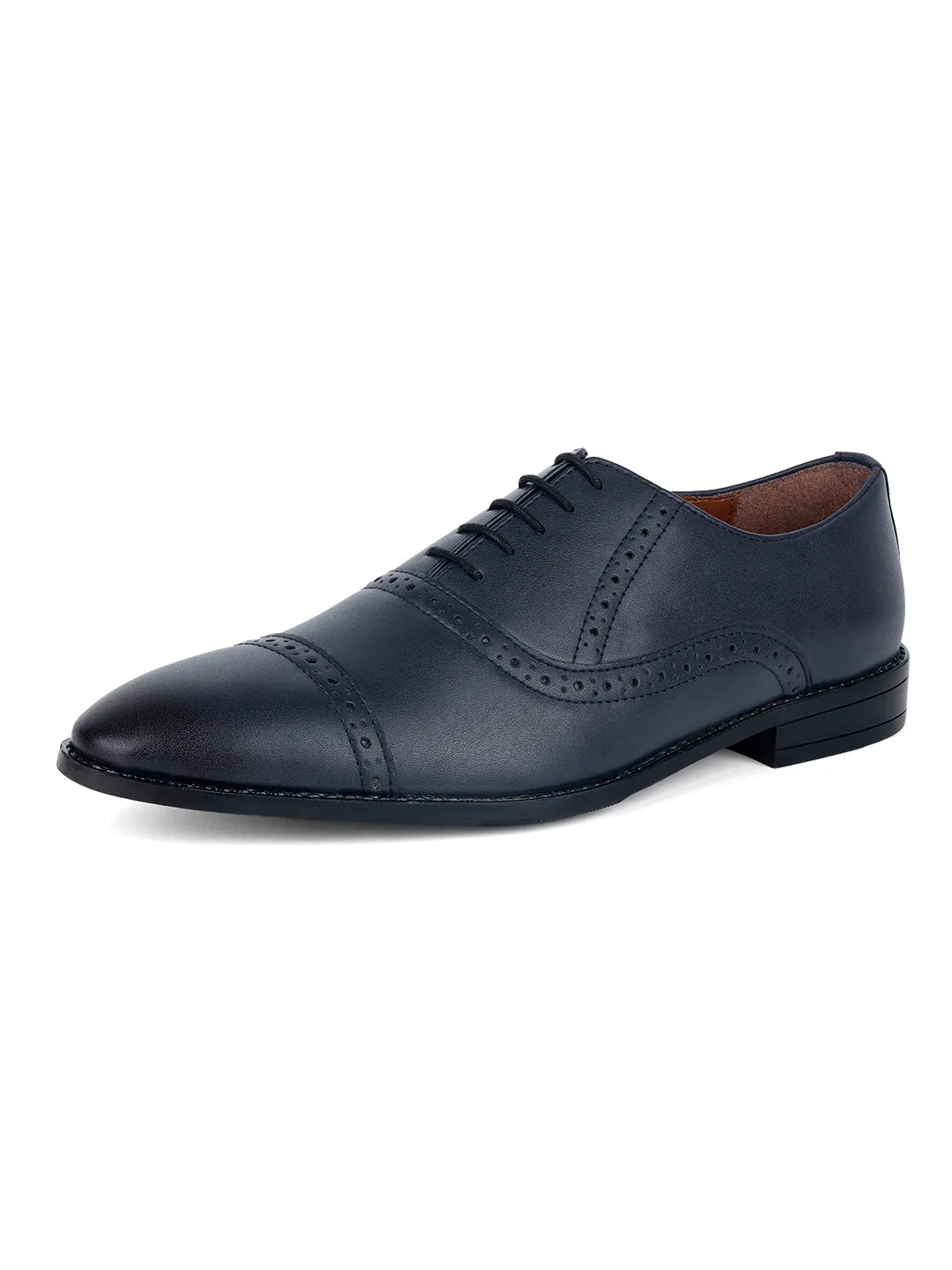 Federal Blue Oxford Style Comfortable Formal Laceup Shoes