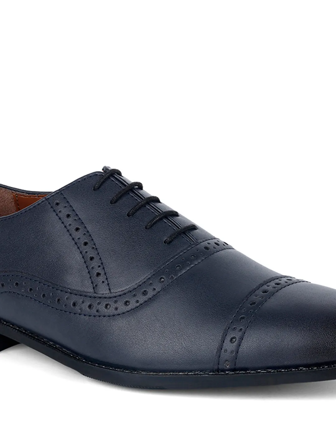 Federal Blue Oxford Style Comfortable Formal Laceup Shoes