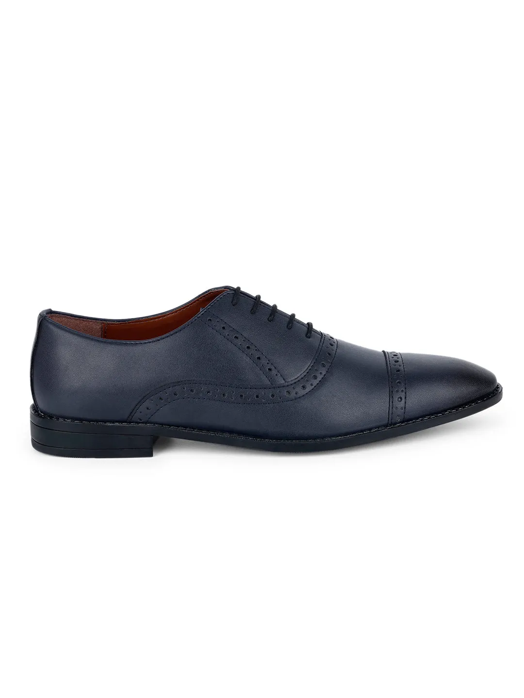 Federal Blue Oxford Style Comfortable Formal Laceup Shoes