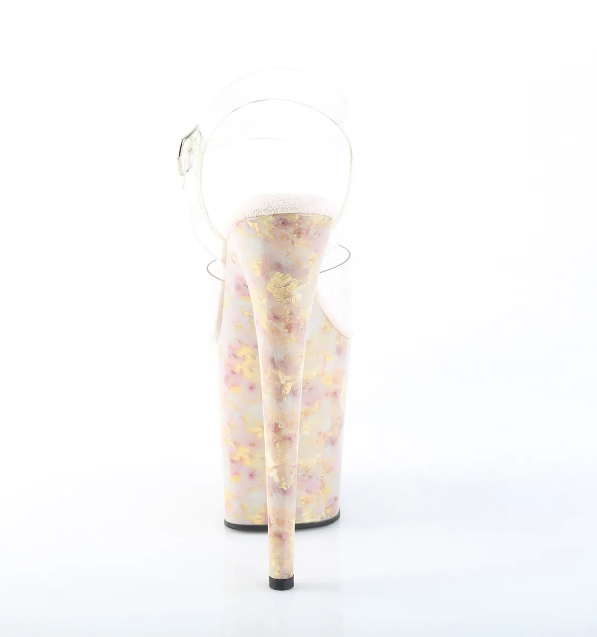 FLAMINGO-808MB Gold Marble Platform Sandal