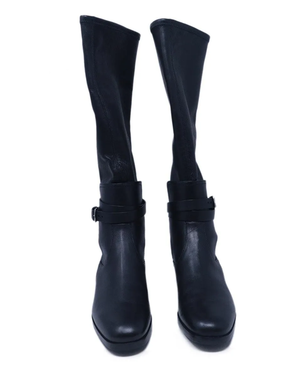 Hermes Black Leather Boots sz 5.5