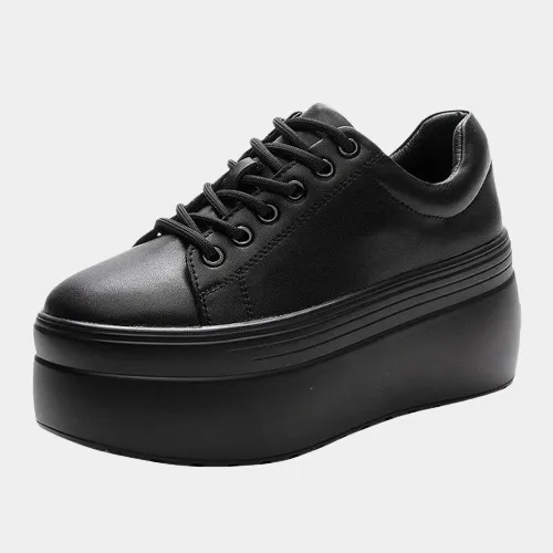 Joskaa 2024 New High Top Black Platform Sneakers