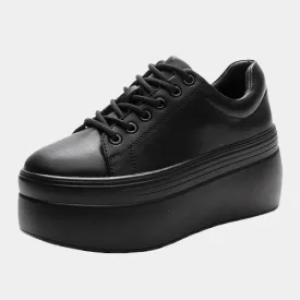 Joskaa 2024 New High Top Black Platform Sneakers