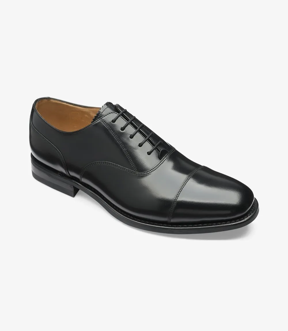LOAKE 300 BLACK OXFORD TOE CAP RUBBER SOLE F-MEDIUM