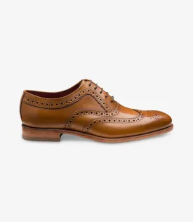 LOAKE FEARNLEY TAN OXFORD BROGUE LEATHER SOLE F-MEDIUM
