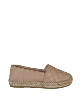 Macarena "Mar4" nude quilted leather espradrille slip on