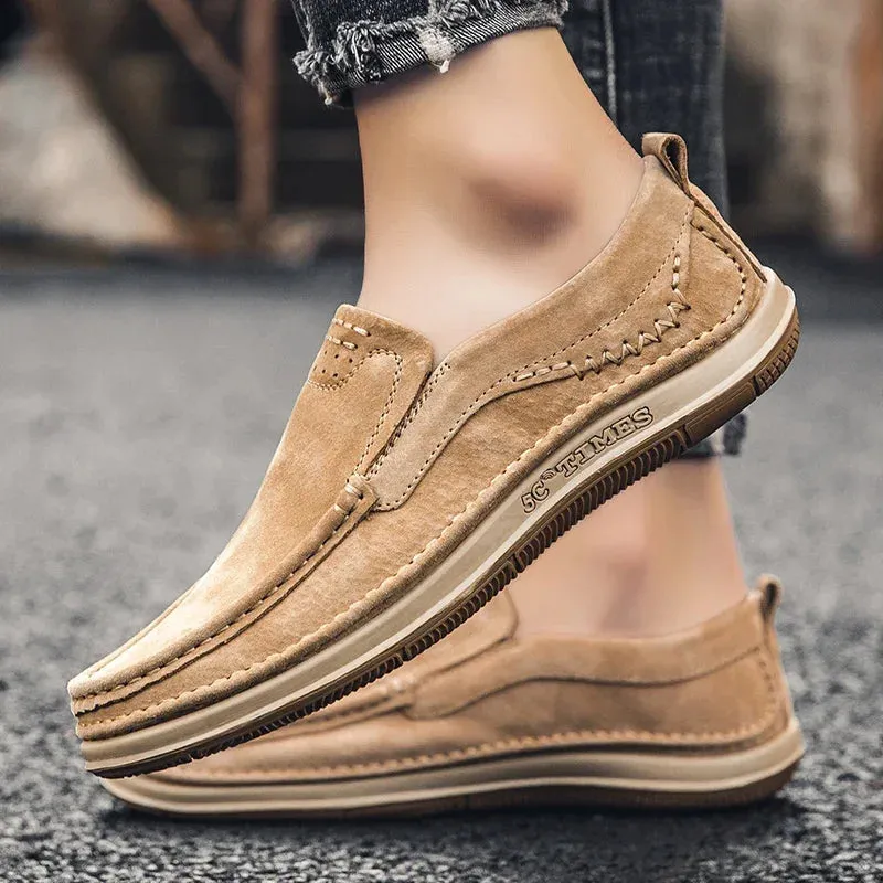 Men Loafers High Quality Leather Casual Shoes for Men Luxury driving Comfortable Soft Flats Sneakers Handmade Men Moccasins