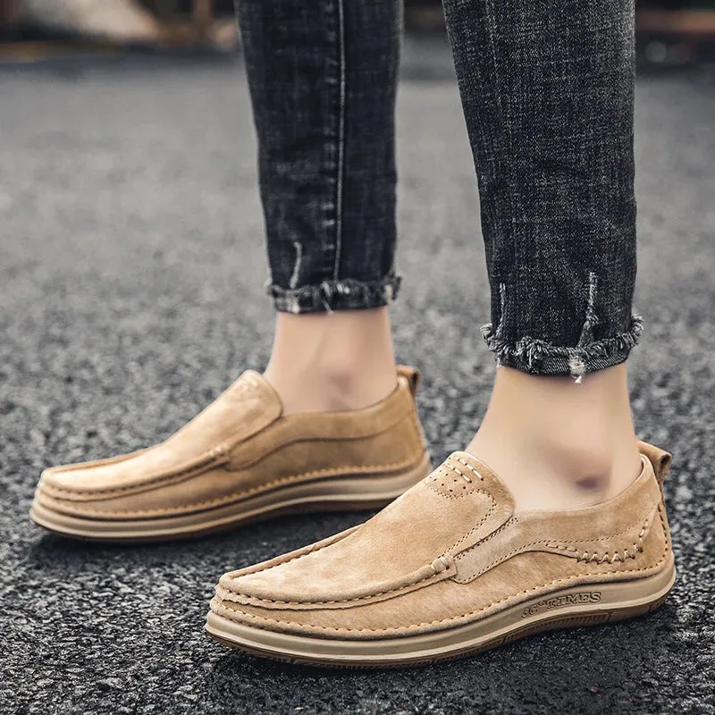 Men Loafers High Quality Leather Casual Shoes for Men Luxury driving Comfortable Soft Flats Sneakers Handmade Men Moccasins