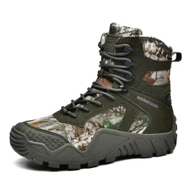Men's Camouflage Waterproof Hiking Boots – Winter Trekking Sneakers