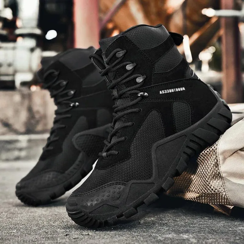 Men's Camouflage Waterproof Hiking Boots – Winter Trekking Sneakers