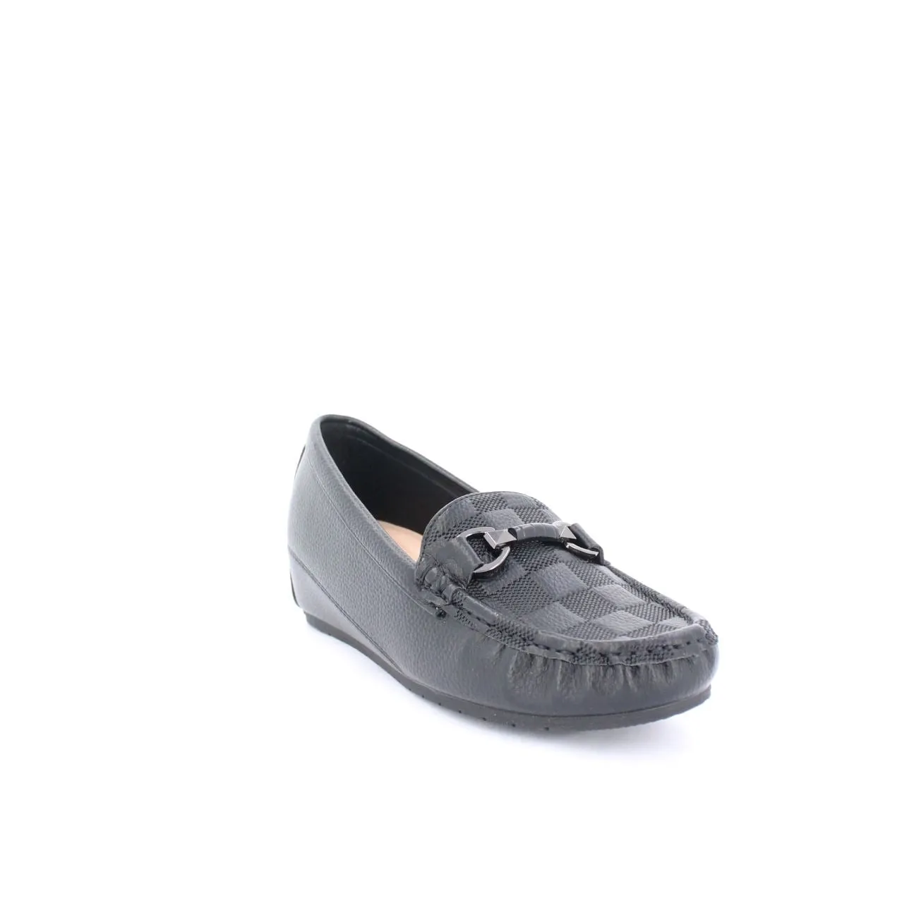 MYRA WEDGE MOCCASINS - BLACK