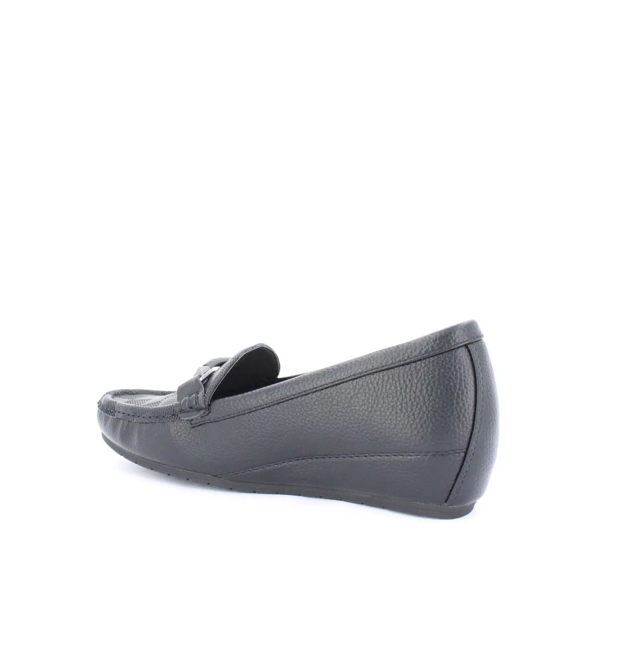 MYRA WEDGE MOCCASINS - BLACK
