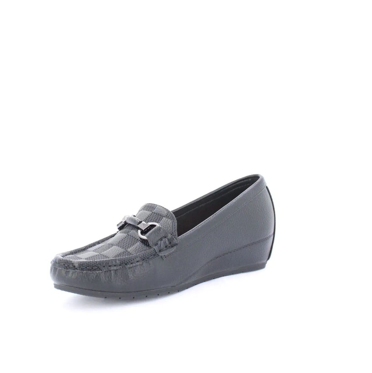 MYRA WEDGE MOCCASINS - BLACK