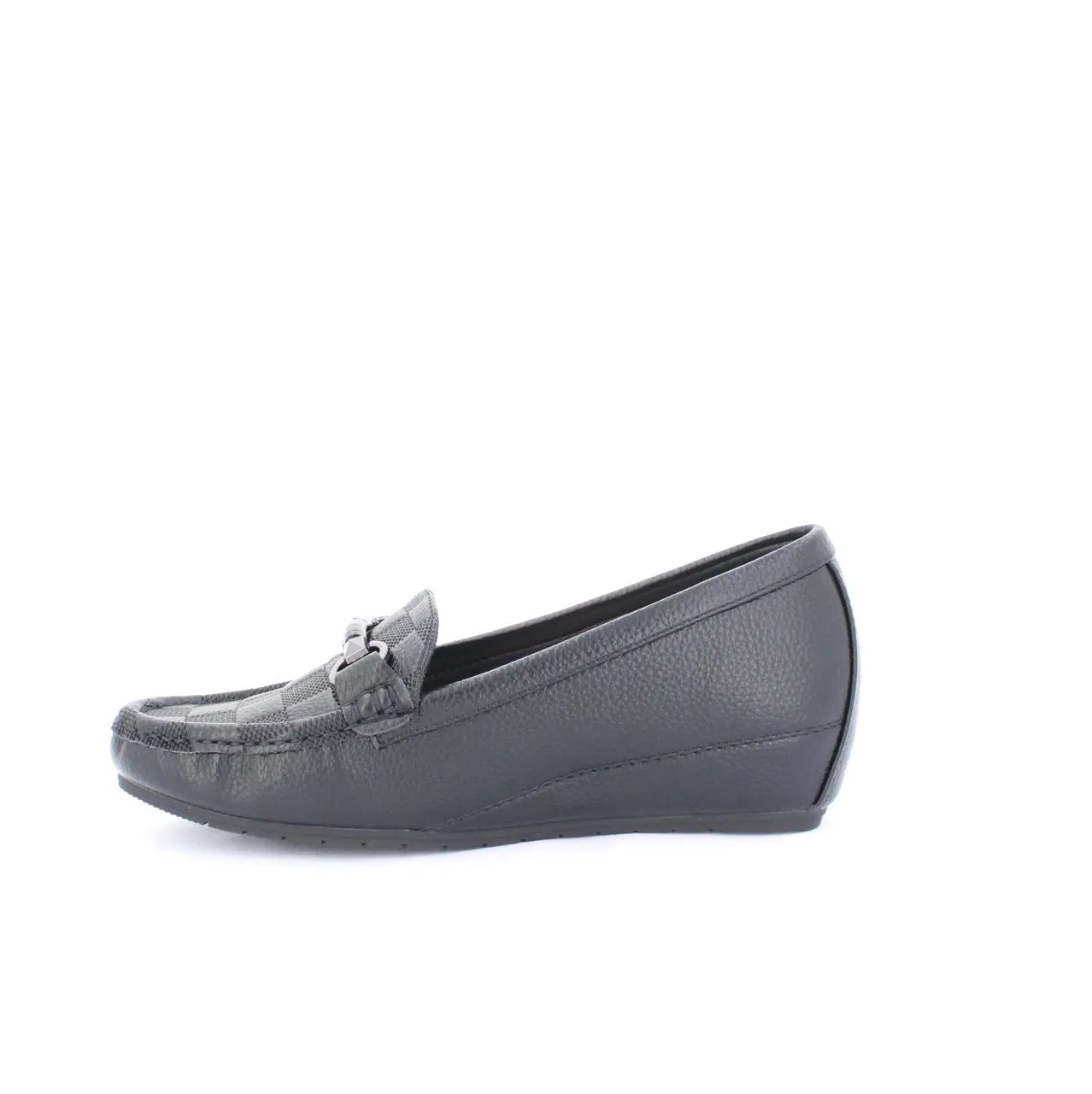 MYRA WEDGE MOCCASINS - BLACK