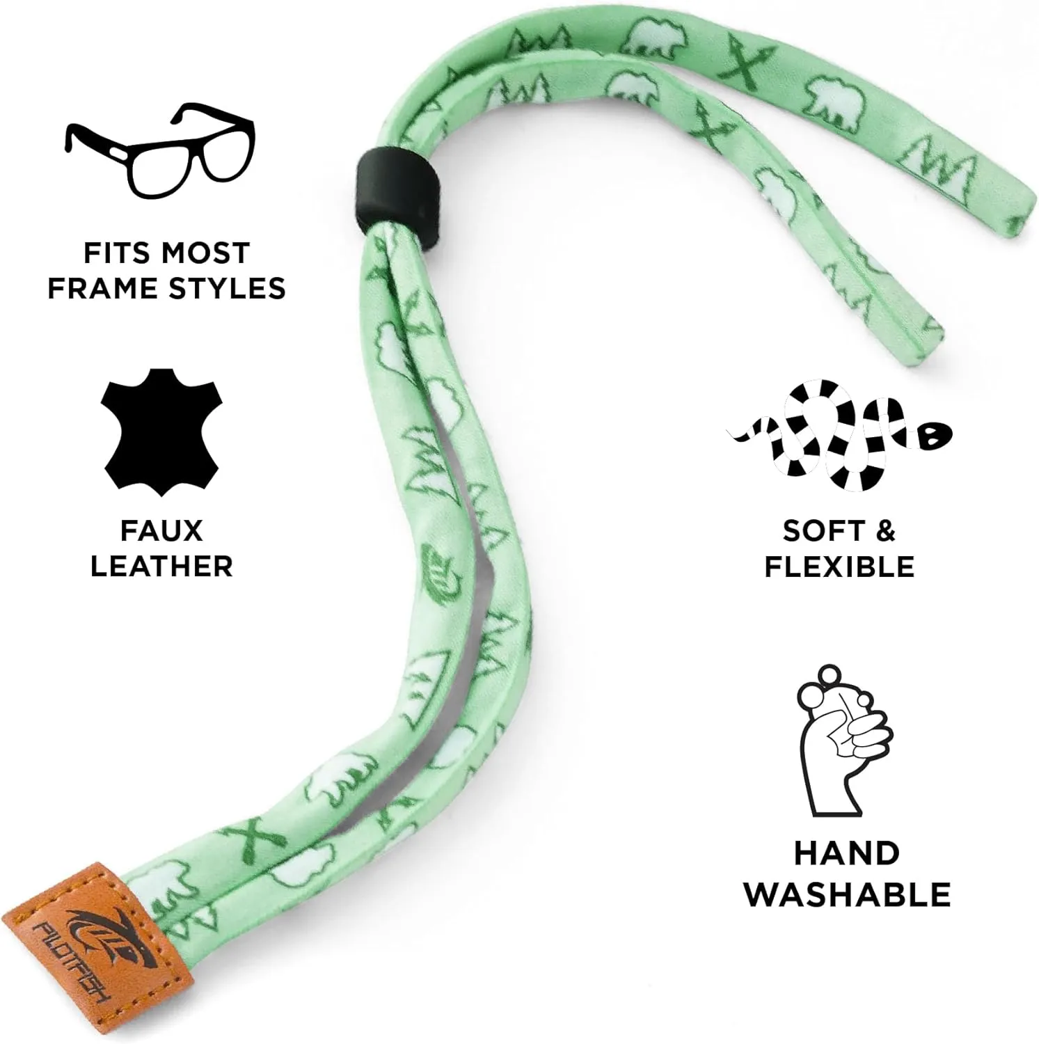Pilotfish Premium Cotton Eyewear Retainer Sunglass Strap - Multiple Design Options - Soft & Durable Sunglass Holder