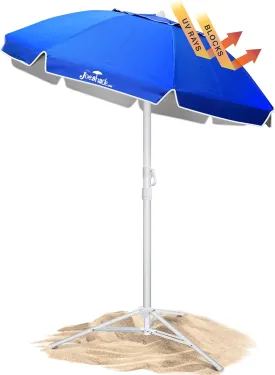 Portable UV Sun Shade Umbrella with Tripod Stand ?C Lightweight, Adjustable, and Instant Sun Protection for Outdoor Sports, Camping, and More ?C Blue