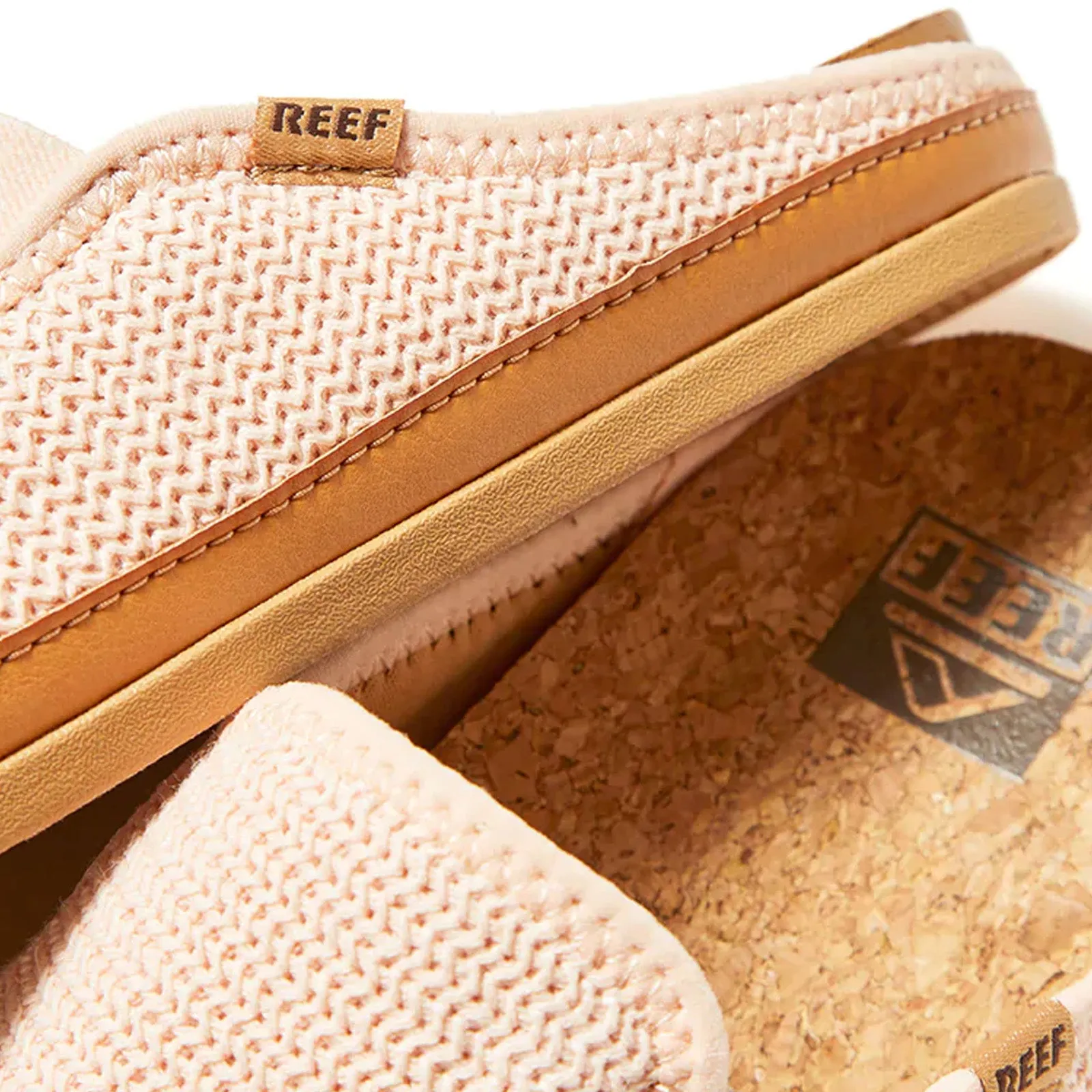 Reef Womens Cushion Homey Lightweight Sliders - Blush