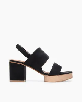 Ruby Dew Heel - Black Leather