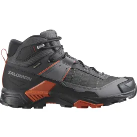 Salomon Men's X Ultra 5 Gore-Tex Mid Trail Boots (Asphalt/Castlerock/Burnt Ochre)