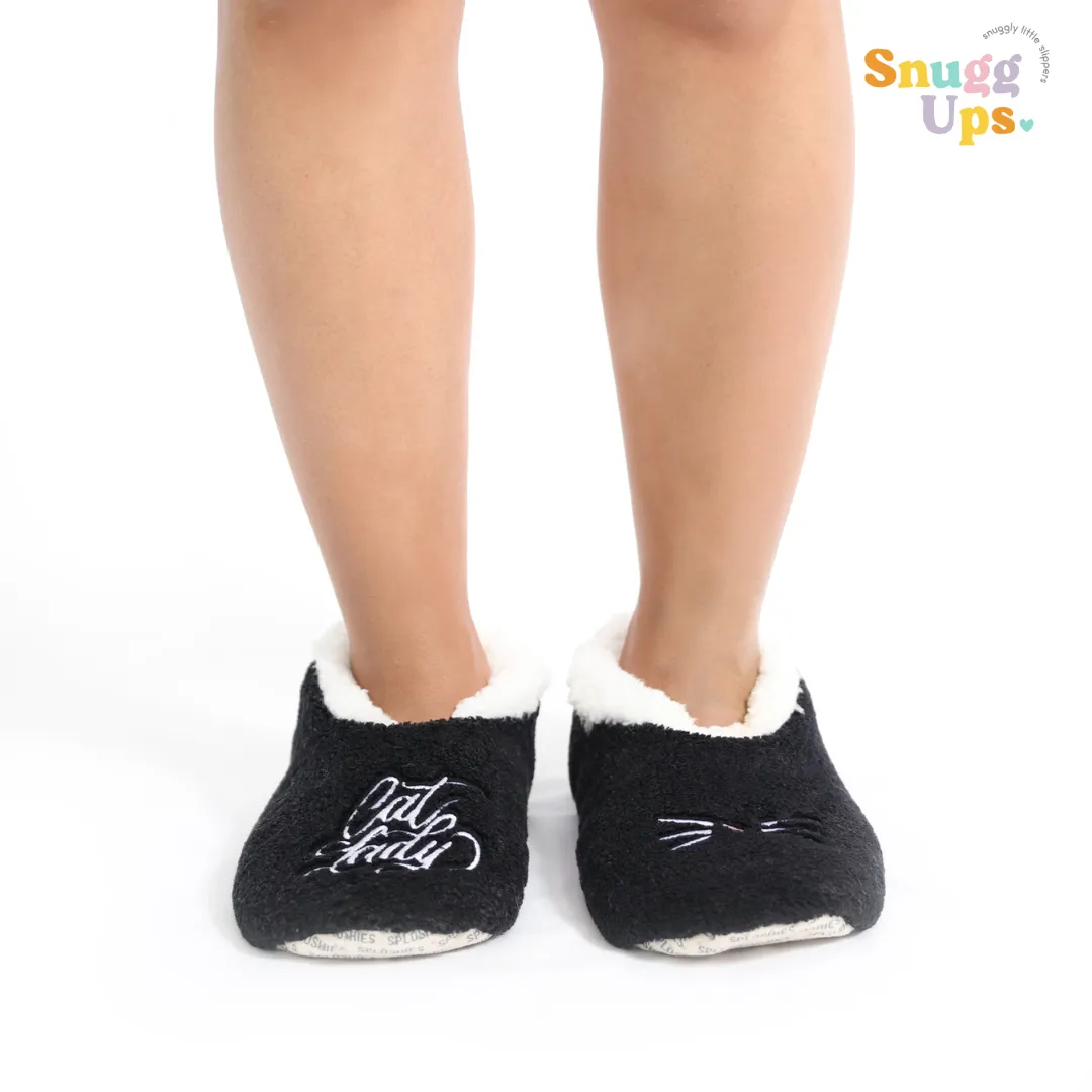 Splosh Women's Black Cat Slippers