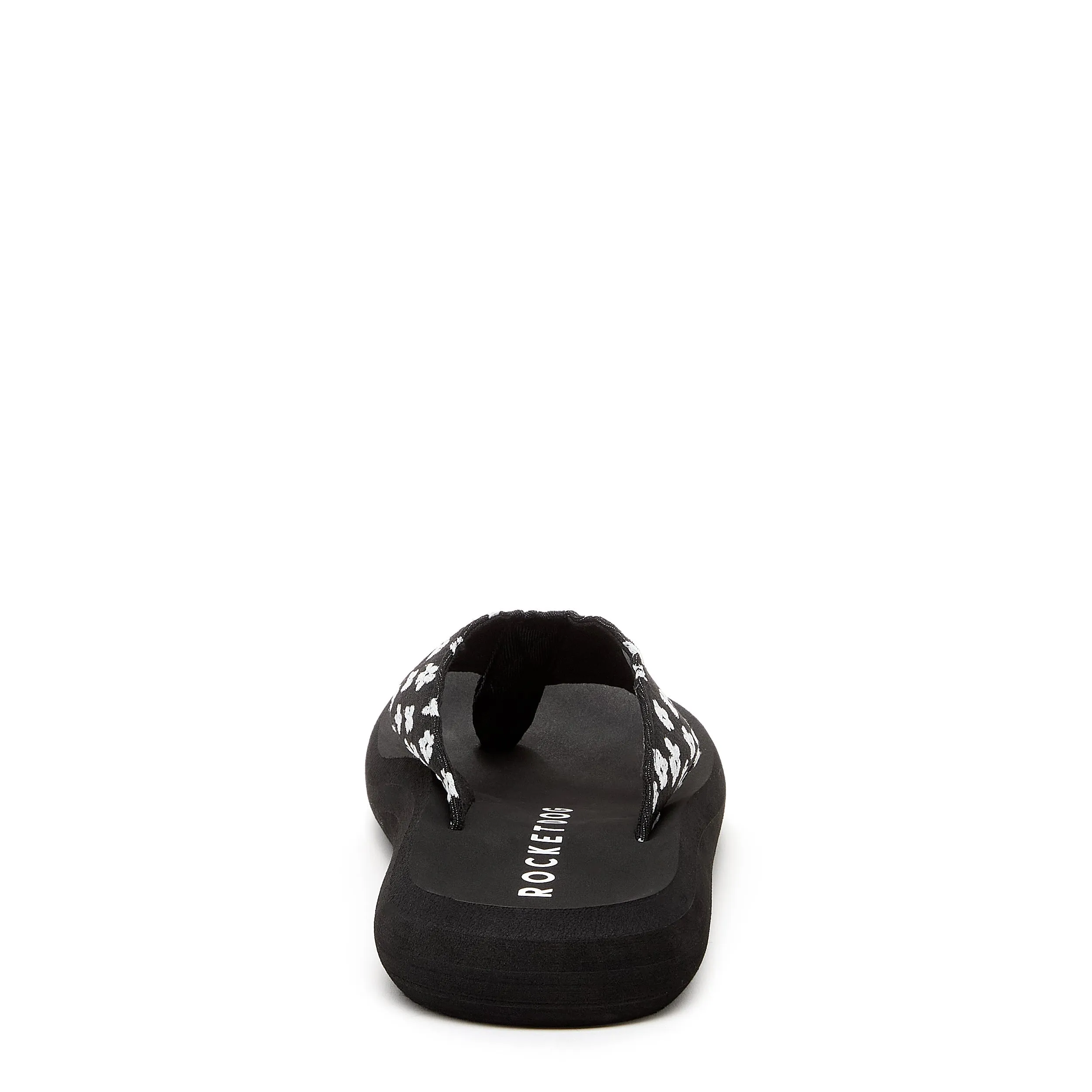 Spotlight Black Ditsy Floral Flip-Flops