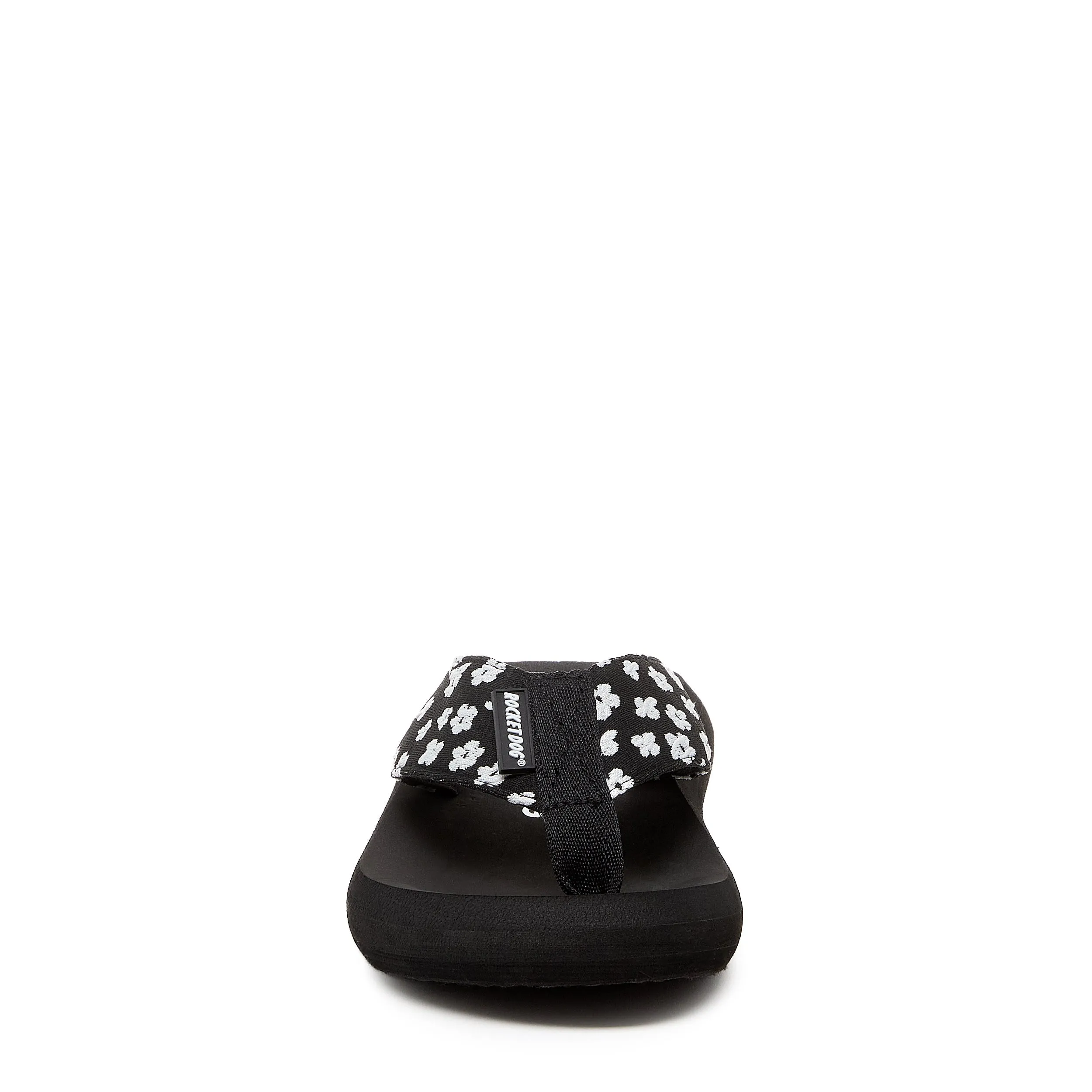 Spotlight Black Ditsy Floral Flip-Flops