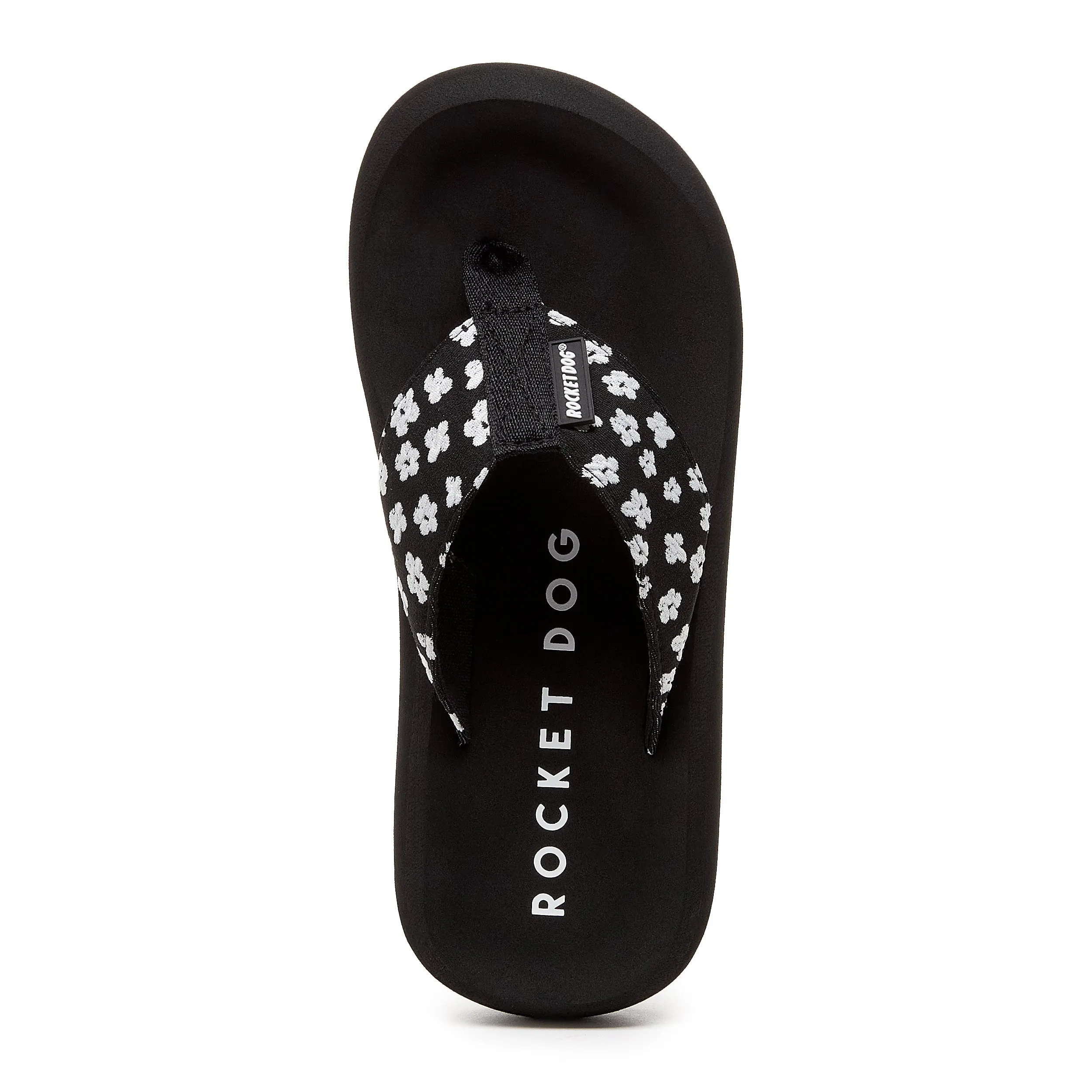 Spotlight Black Ditsy Floral Flip-Flops