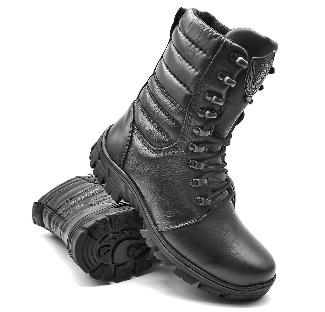 Tactical Boots Black Military Leather Combat Hunting Lace Up