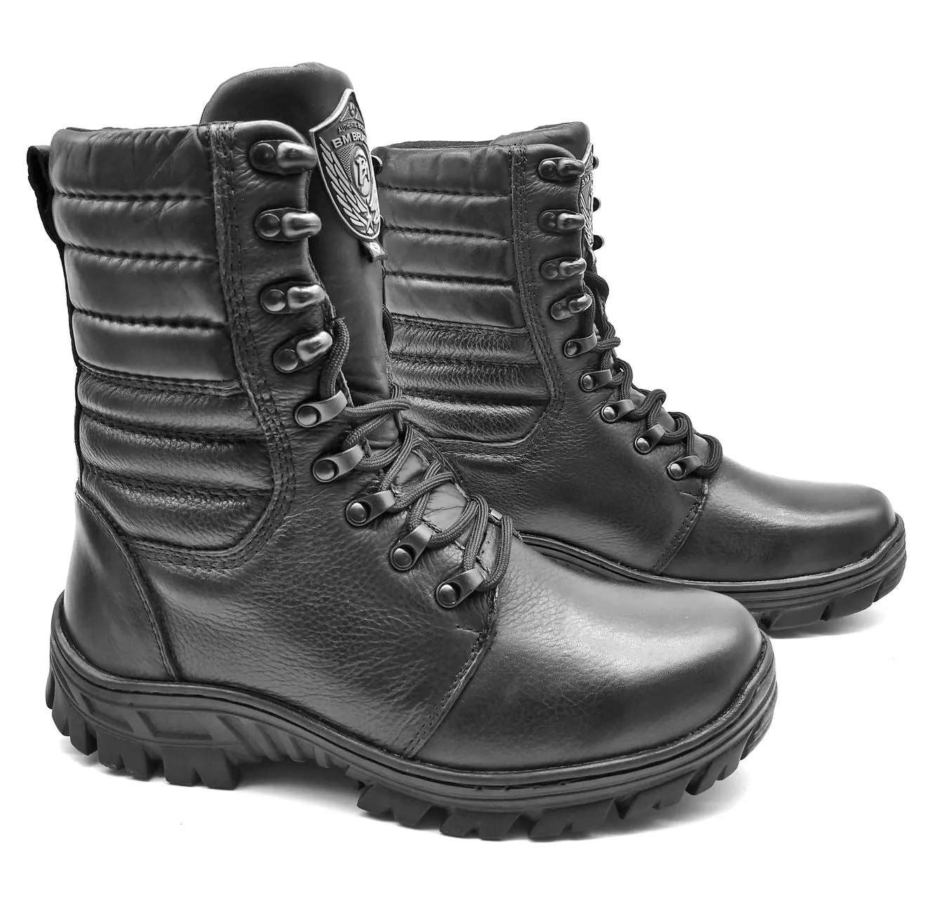 Tactical Boots Black Military Leather Combat Hunting Lace Up