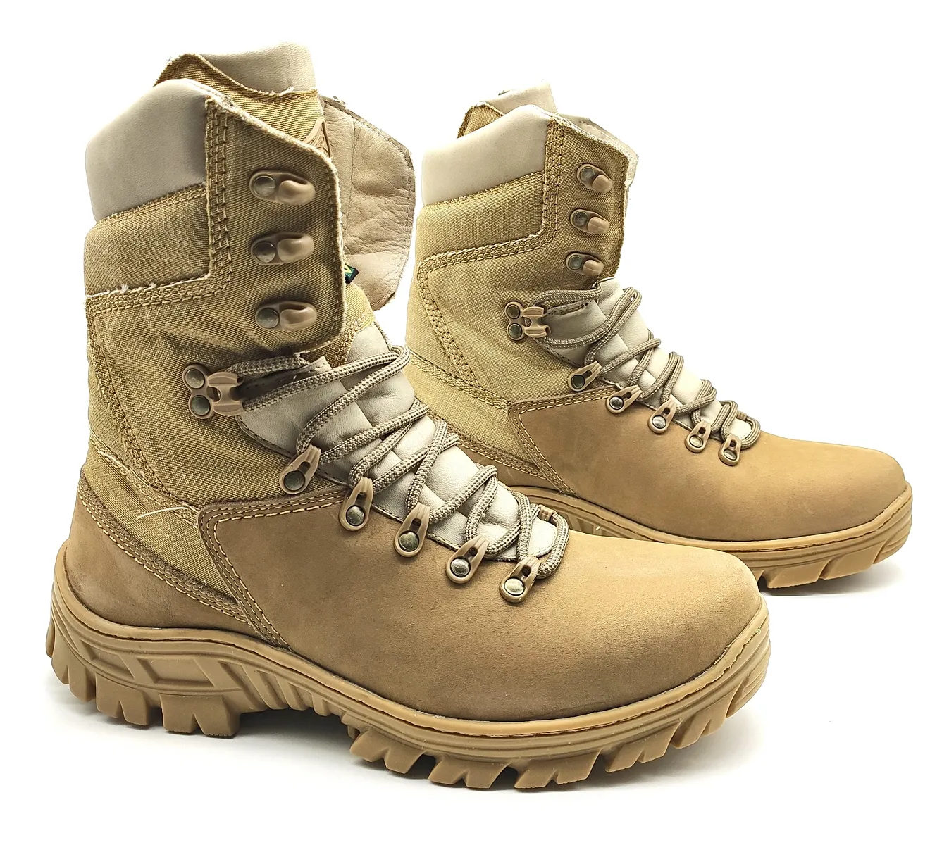 Tactical Boots Desert Sand Genuine Leather and Canvas Army Combat
